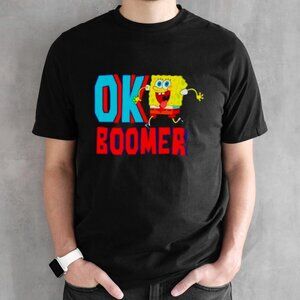 SpongeBob Ok Boomer Funny Meme Vintage Cartoon Graphic T Shirt 96